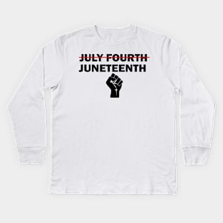 Juneteenth Independent Day Gift, July Fourth Design, African American Freedom Gift Kids Long Sleeve T-Shirt